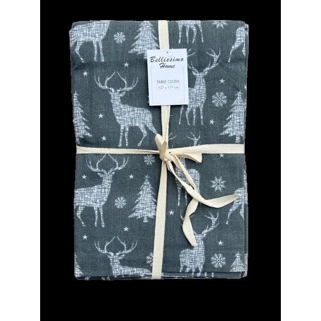 Harwoods Christmas Festive Deer Table Cloth 52" x 70" (127 x 177cm) (8049340776666)