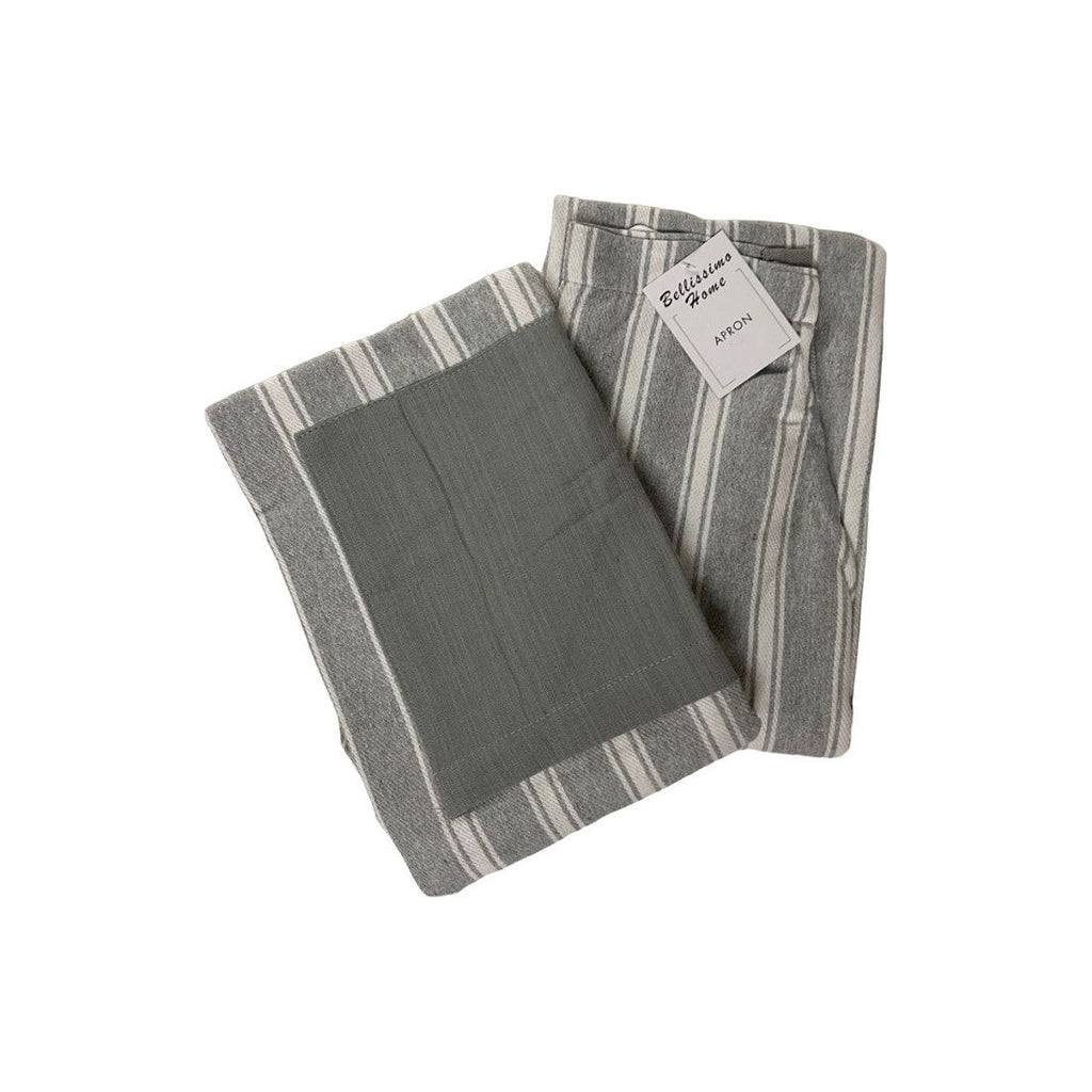 Harwoods Grey Stripe Apron-Cotton Rich Recycled Yarn (8051116179674)