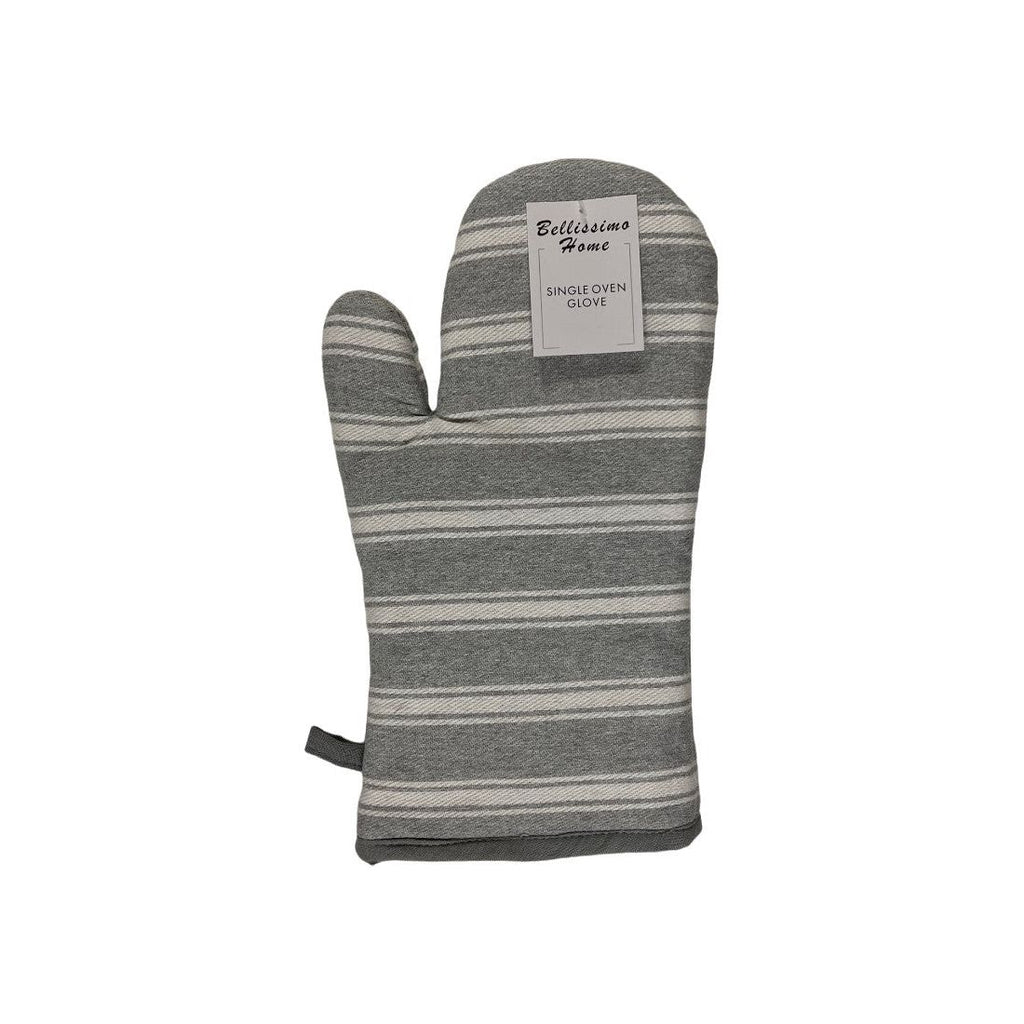 Harwoods Grey Stripe Single Oven Glove-Cotton Rich Recycled Yarn (8051113853146)