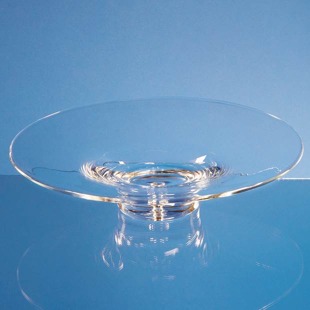 Crystal Galleries 35cm Handmade Bubble Base Shallow Bowl (8215734649050)