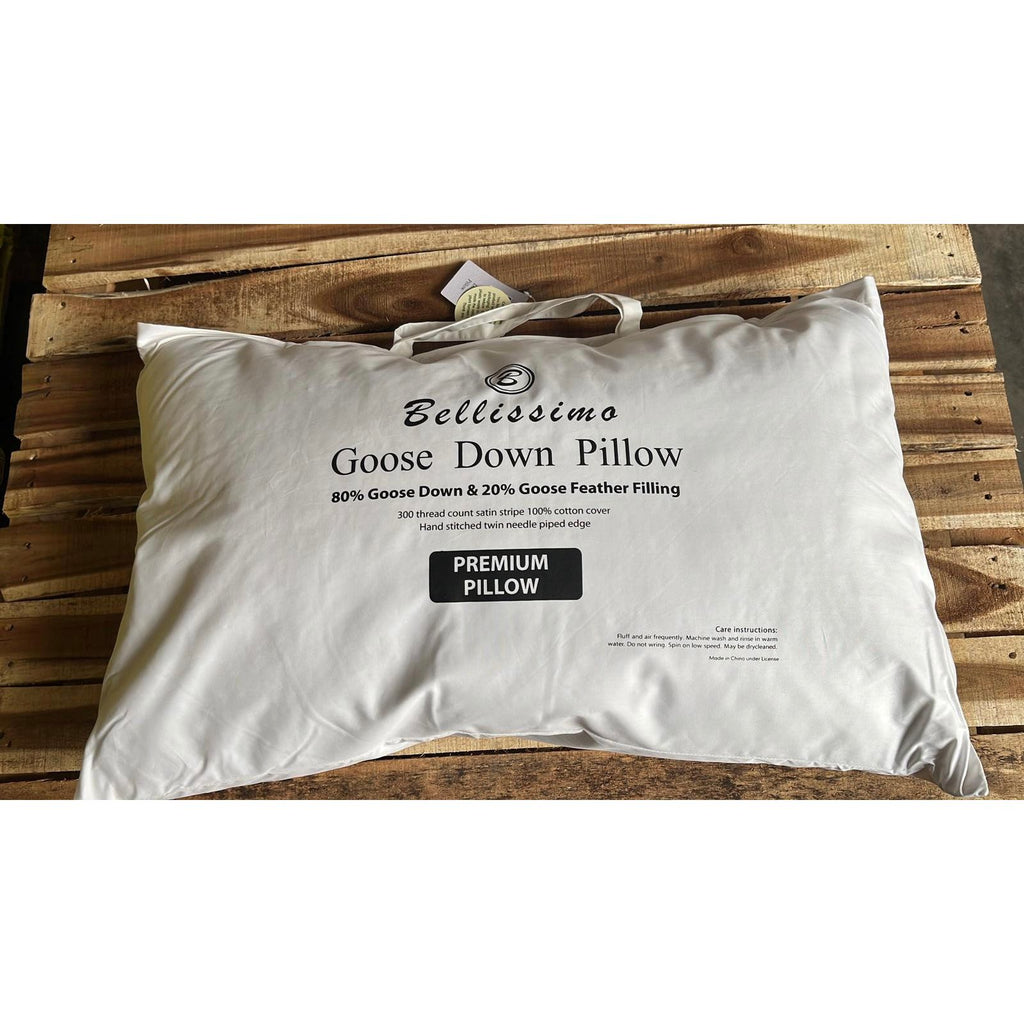 Bellissimo Goose Down Rich Pillow-80% Goose Down 20% Goose Feather Filling. (8052056424666)