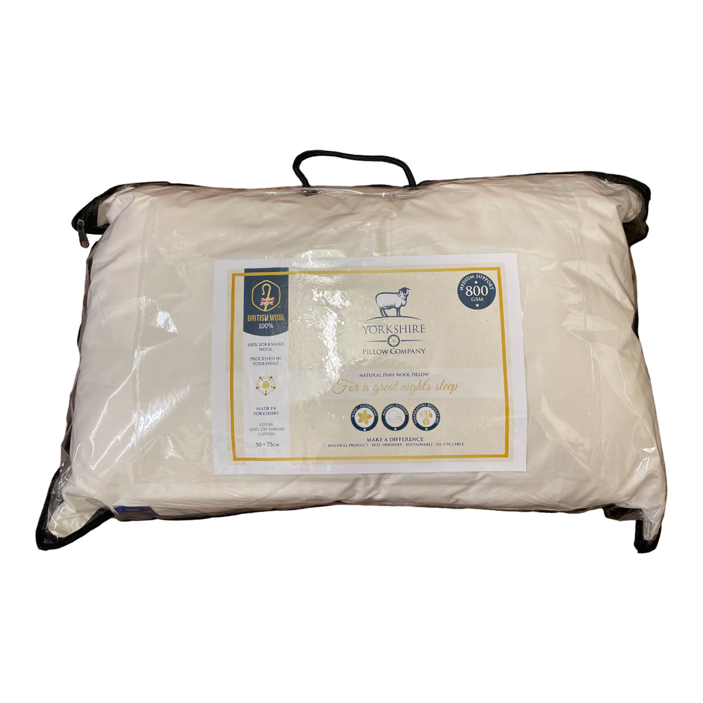 Harwoods Pillow 100% Pure Wool Soft . (8261330174170)