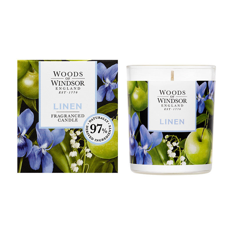 Woods Linen scented Candle 150g -13 hour burn (8152471732442)