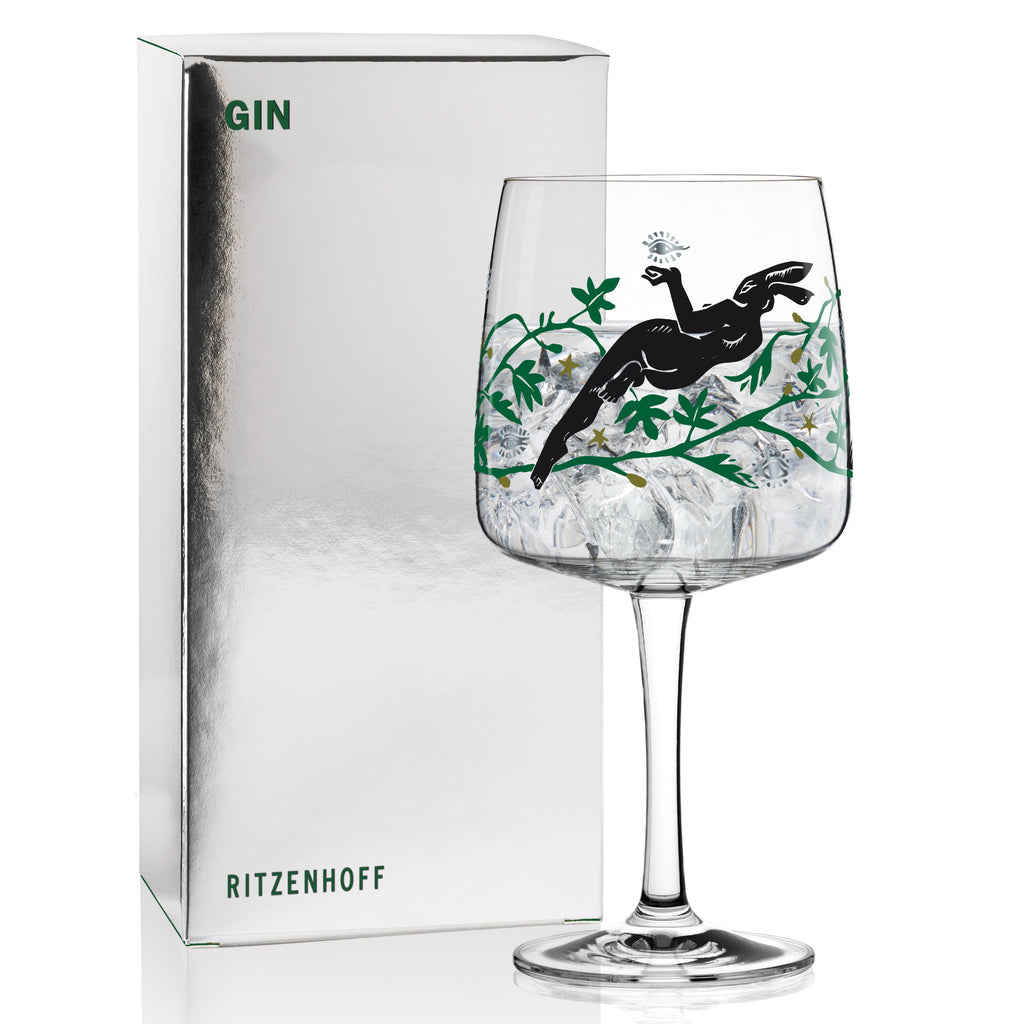 Gin Tonic Glass Karin Rytter (Mysterious Hare) (6030605156520)