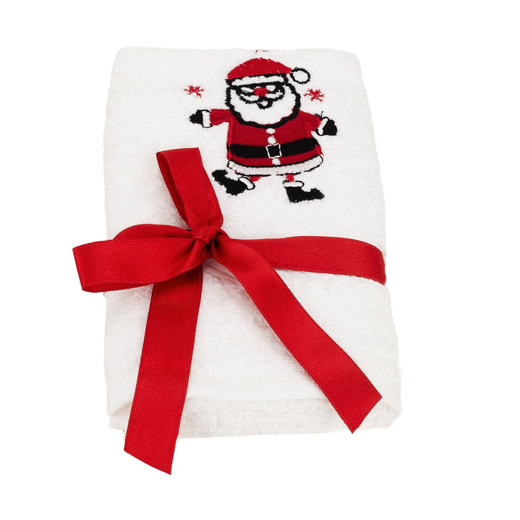 Santa Embroidered Guest Towel (6034657509544)