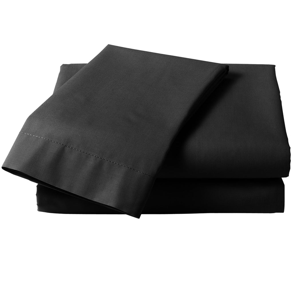 Percale Pillowcase Pair PER002Black (6034707087528)