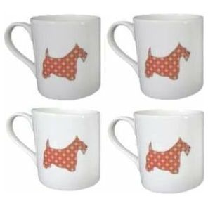 Scotty Dog Design bone China Mug ( Set of 4) (6238036754600)