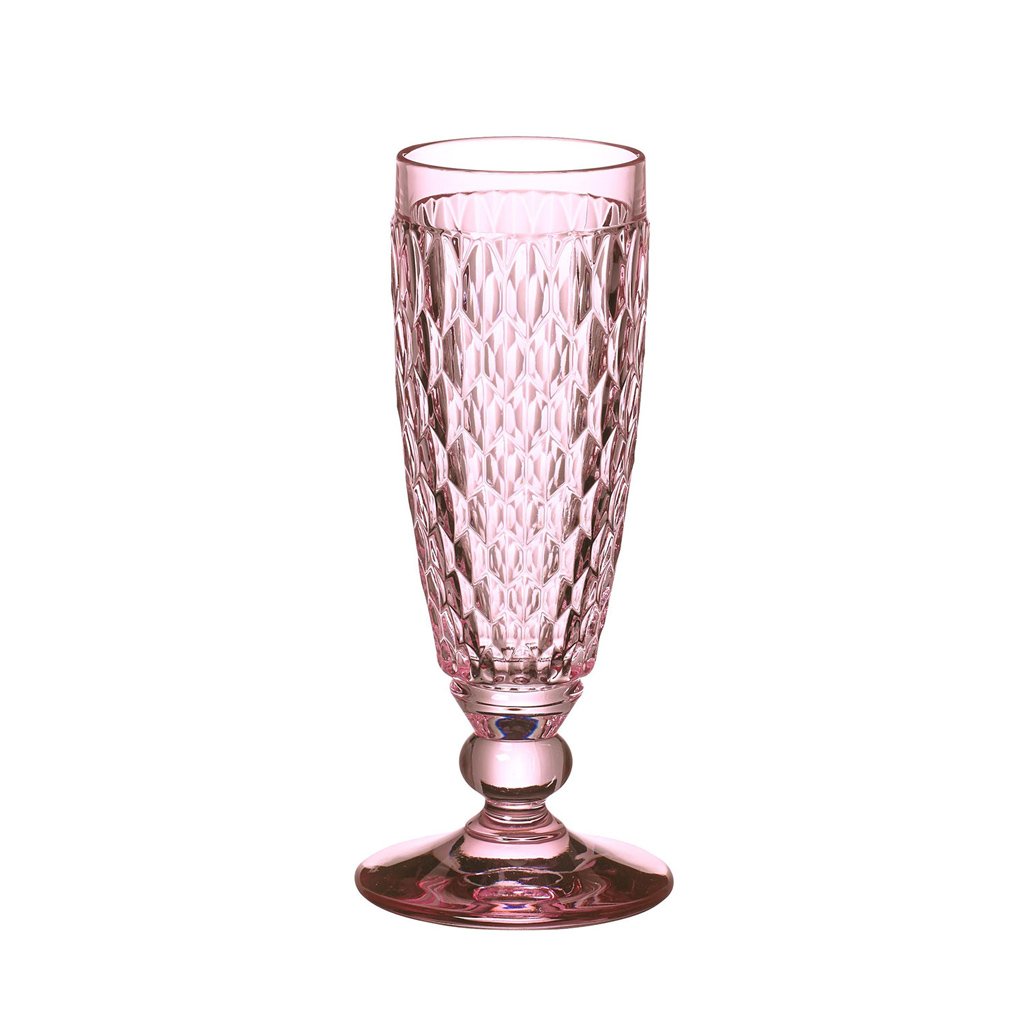 Boston coloured Champagne flute rose( Set of 4) (6103941218472)
