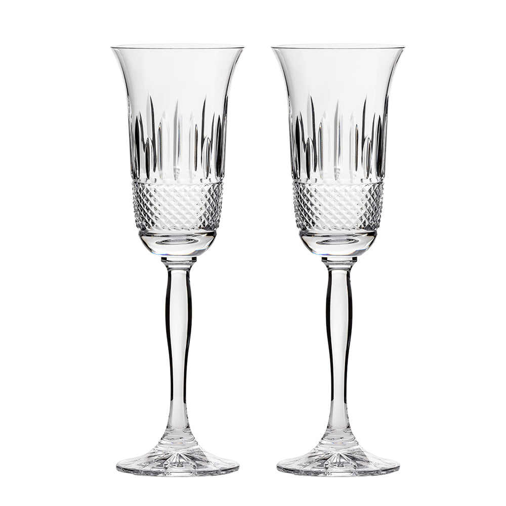 Royal Scot Crystal Eternity - 2 Crystal Champagne Flutes - 230mm (Gift Boxed) (7890317050074)