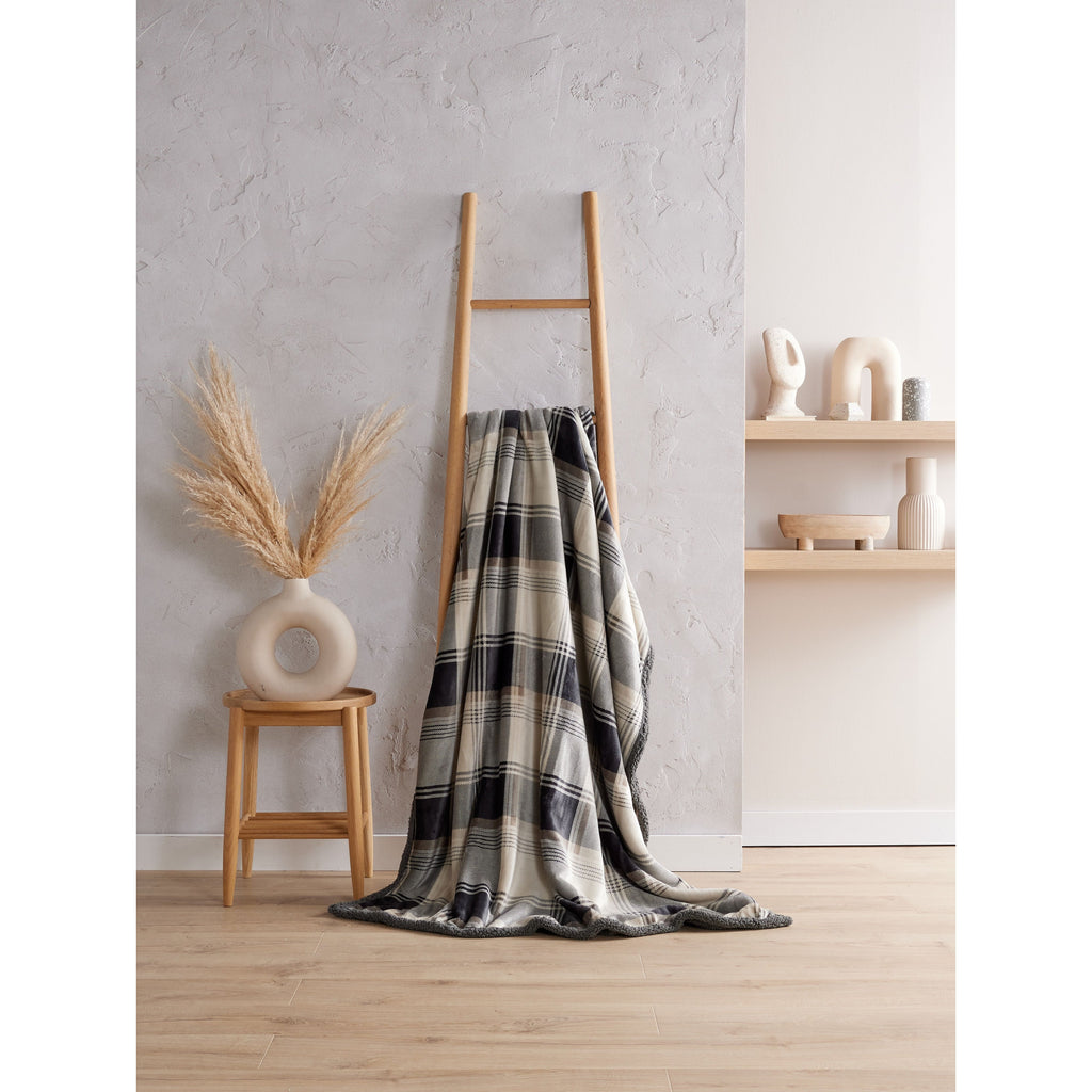 Harwoods Sherpa Throw Check Print - 130 x 180cm (8063830294746)