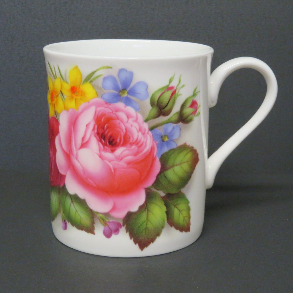 Bone China Mugs Peony design (Set of 4 ) (6541503398056)