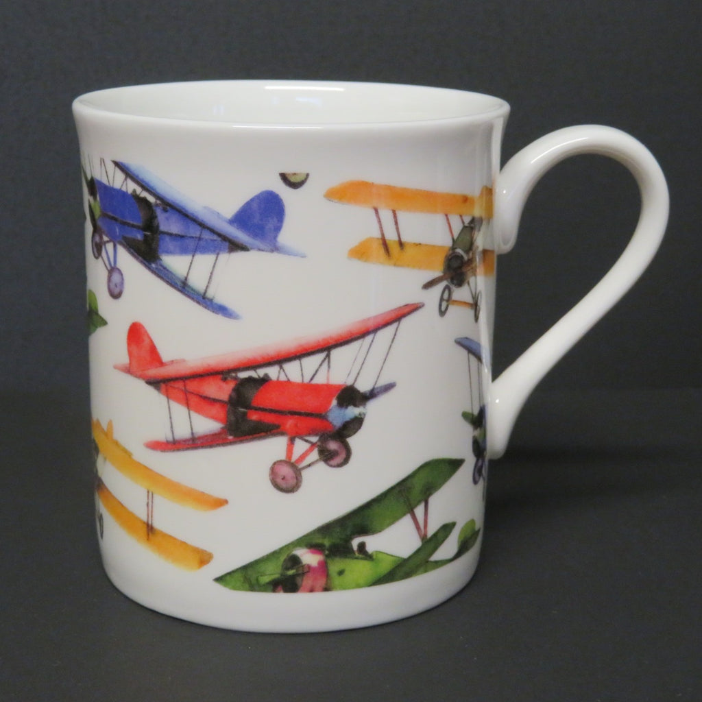 Bone China Mugs Aeroplanes (Set of 4 ) (6541531873448)