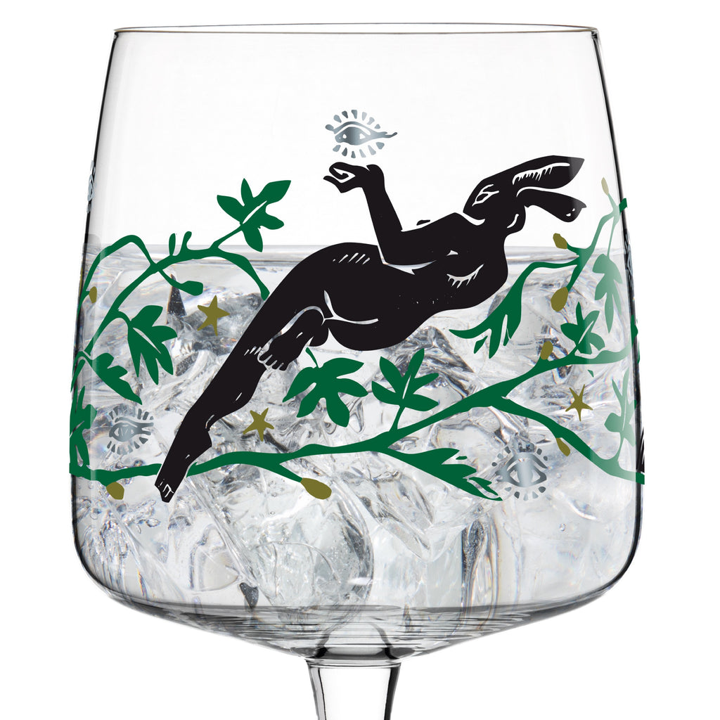 Gin Tonic Glass Karin Rytter (Mysterious Hare) (6030605156520)