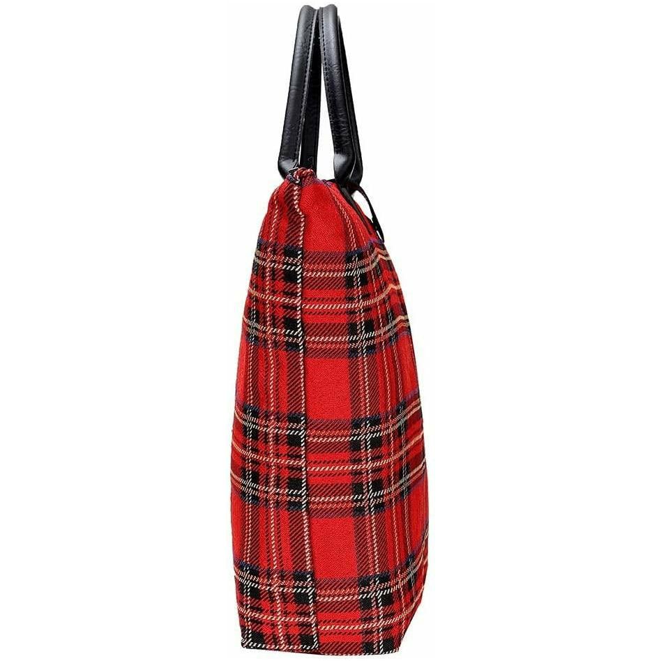 Fold away shopping bag - Royal Stewart Tartan (5962462396584)