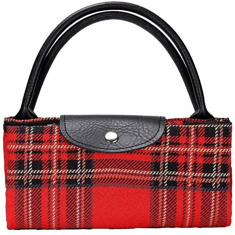 Fold away shopping bag - Royal Stewart Tartan (5962462396584)