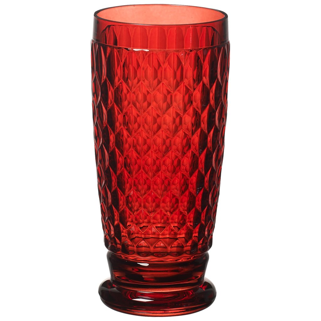 Boston coloured Highball/beer tumbler red( Set of 4) (6103926571176)