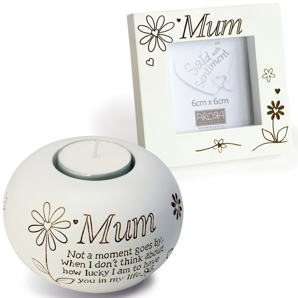 Sentiment Tea Light and Frame Set Mum (5943654121640)