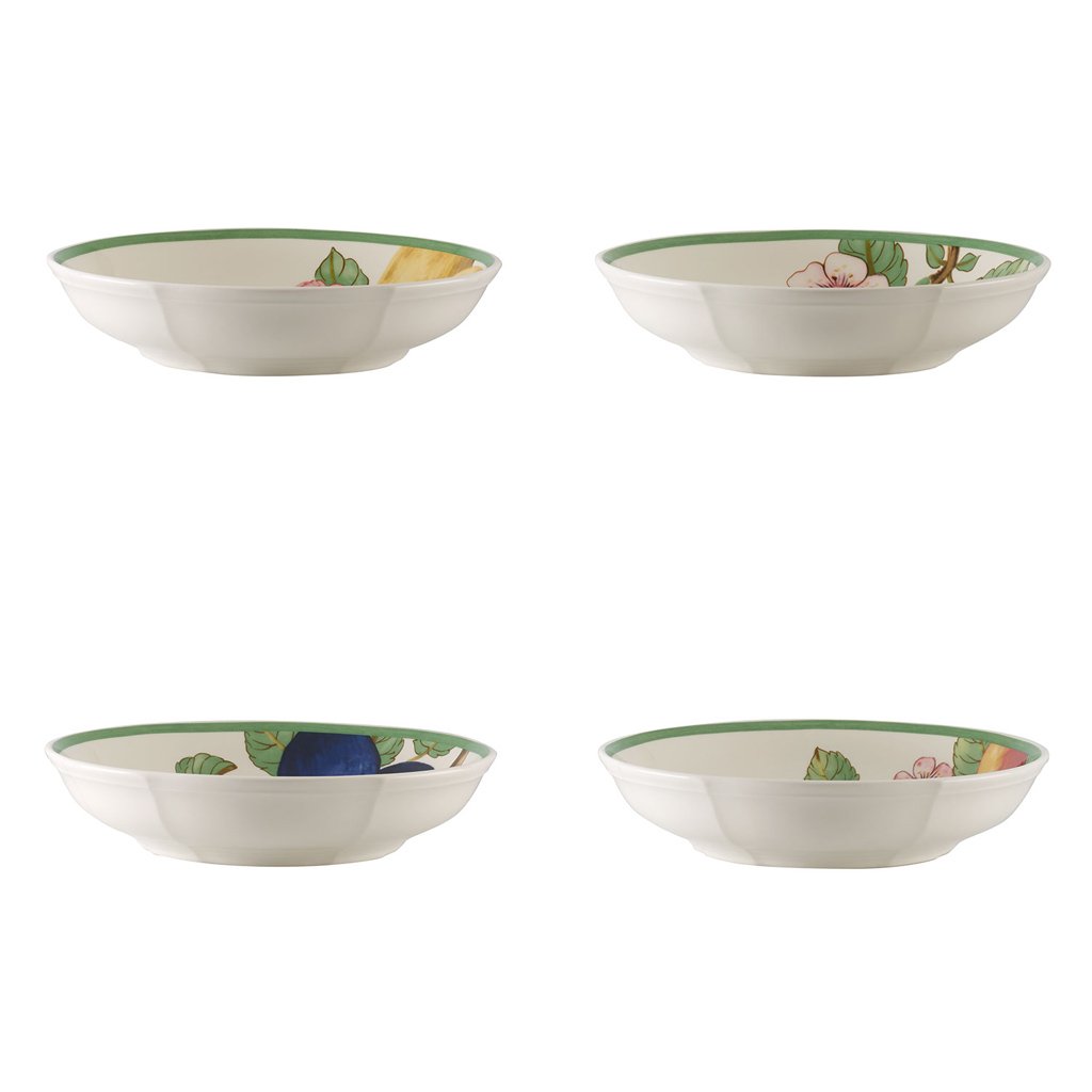 French Garden Modern Fruits Bowl flat Set 4pcs. (6103924146344)