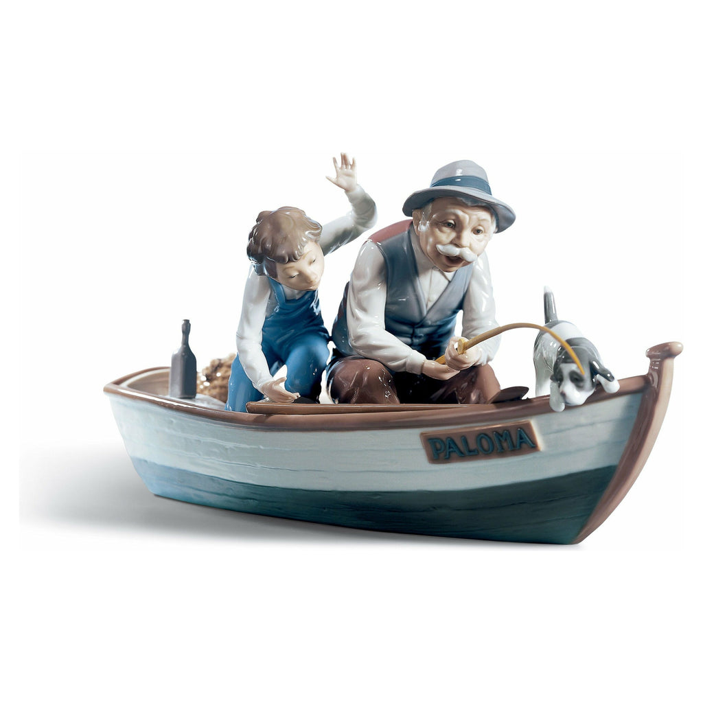 Lladro Fishing with gramps Figurine (5869474349224)