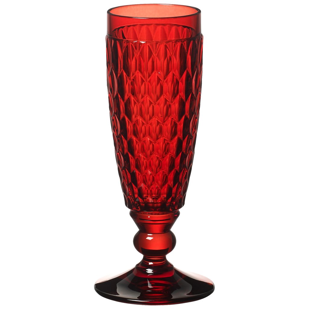 Boston coloured Champagne flute red( Set of 4) (6103938793640)