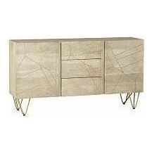 Light Gold Extra Large Sideboard 3 Drawers and 2 Doors (5917162143912)