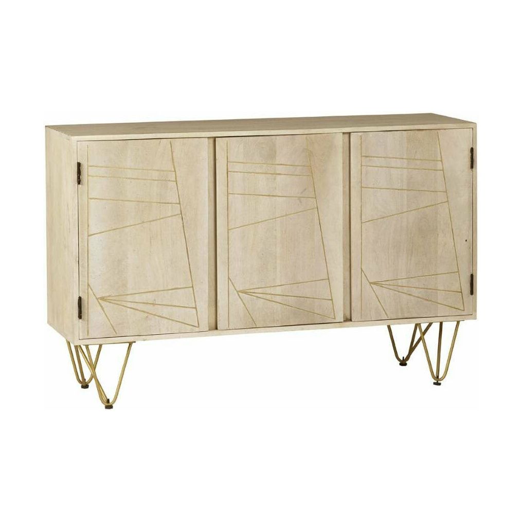 Light Gold Large Sideboard 3 Doors (5917162209448)