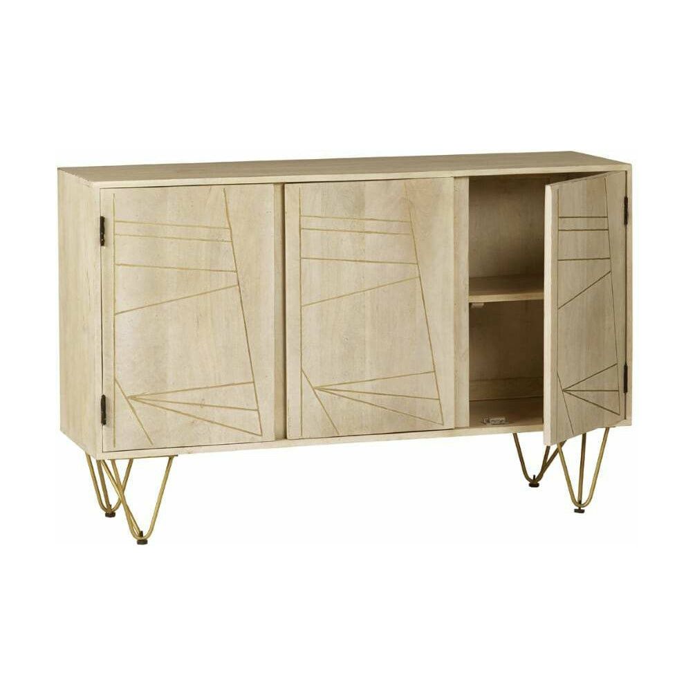 Light Gold Large Sideboard 3 Doors (5917162209448)