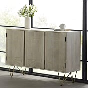 Light Gold Large Sideboard 3 Doors (5917162209448)