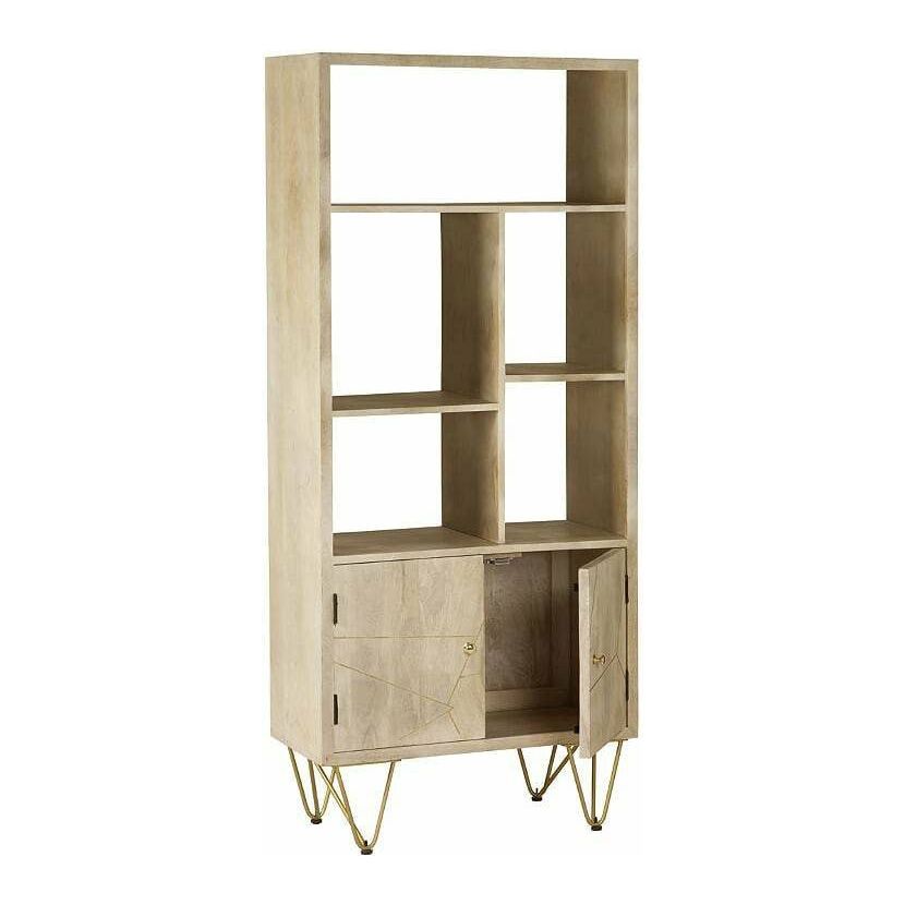 Light Gold Large Bookcase 2 Door (5917162274984)