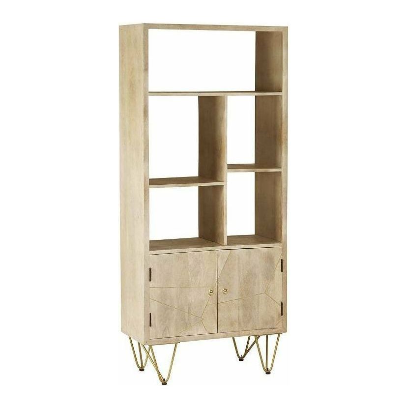 Light Gold Large Bookcase 2 Door (5917162274984)