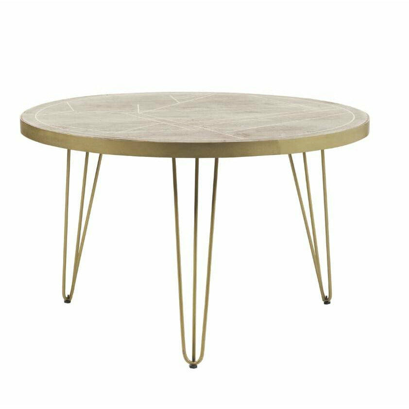 Light Gold Round Dining Table (5917162406056)