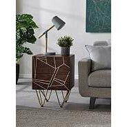 Dark Gold 2 Drawer Side Table (5917162733736)