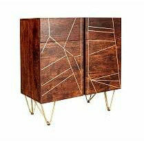 Dark Gold 2 Door Medium Sideboard (5917162930344)