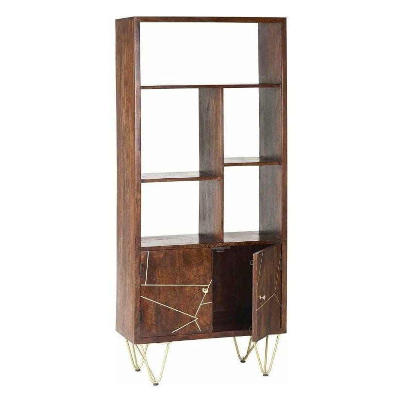 Dark Gold Large Bookcase 2 Door (5917163356328)