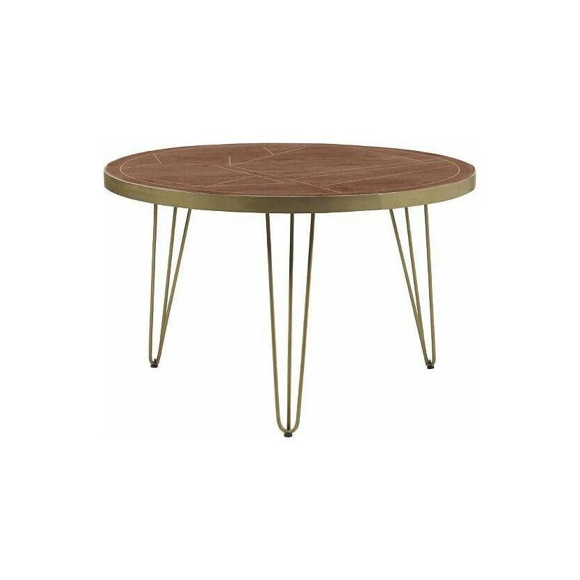 Dark Gold Round Dining Table (5917163421864)