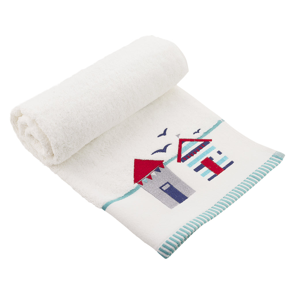 Beach Hut Embroidered Towels (6274432172200)