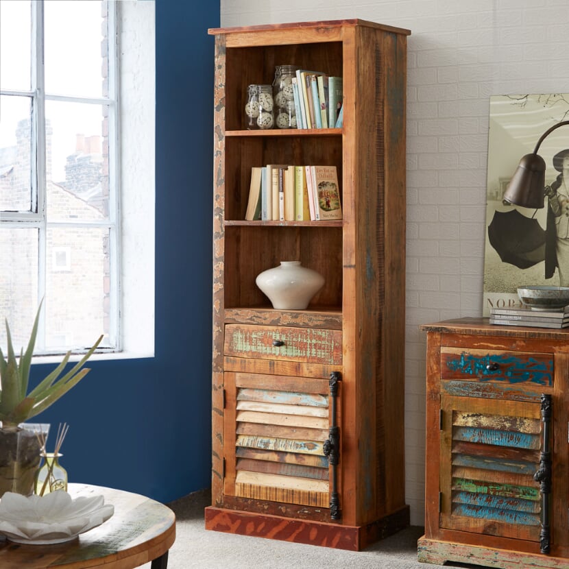 COASTAL NARROW BOOKCASE (5917155164328)