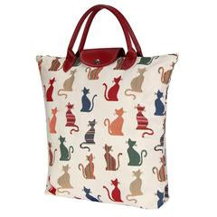 Foldaway shopping bag - Cheeky Cat (5962462101672)