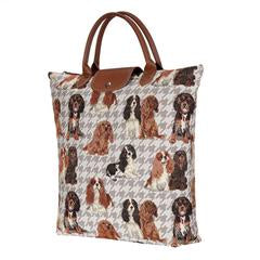 Foldaway shopping bag - Cavalier King Charles Spaniel (5962462232744)