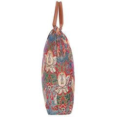 Foldaway shopping bag - Strawberry Thief Red (5962462625960)