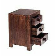 TOKO DARK MANGO 3 DRAWER BEDSIDE (5917158834344)