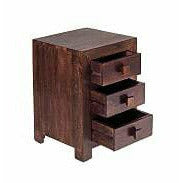 TOKO DARK MANGO 3 DRAWER BEDSIDE (5917158834344)