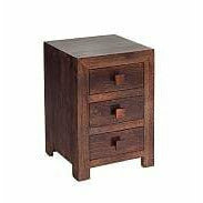 TOKO DARK MANGO 3 DRAWER BEDSIDE (5917158834344)