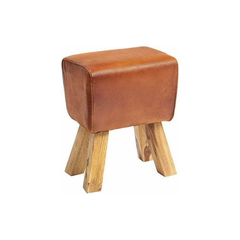 Stool Turned Buck Genuine Leather (5917150904488)