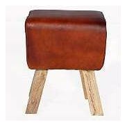 Stool Turned Buck Genuine Leather (5917150904488)