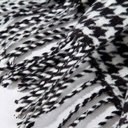 SC-Tartan Shawl - Hound Tooth Black & White (5957662638248)