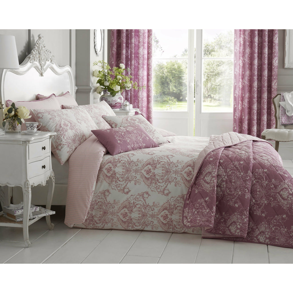 200TC Cotton Rich Toile Duvet Set Pink (6034713903272)