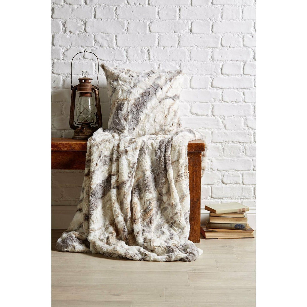 Faux Fur Throw Marble 130 x 180cm (6034657869992)