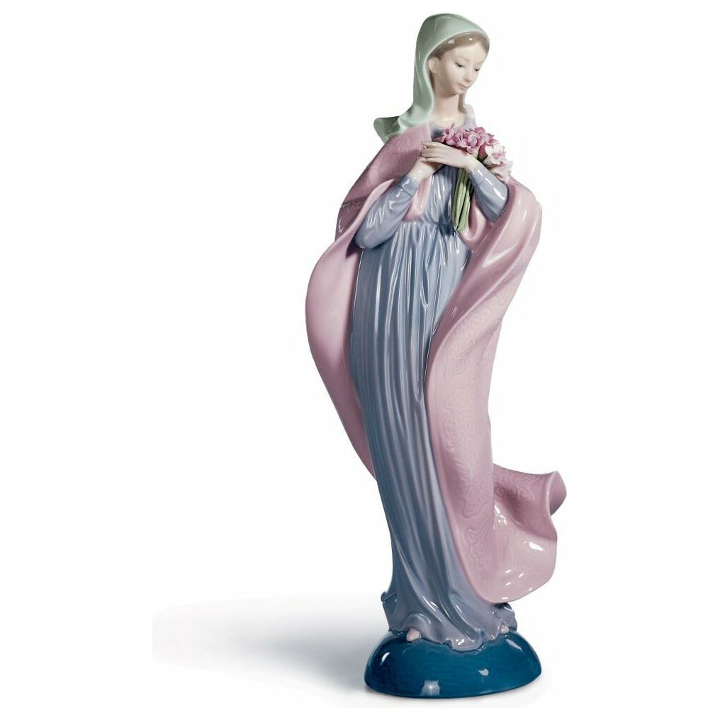 Lladro Our Lady with flowers Figurine (5869474250920)