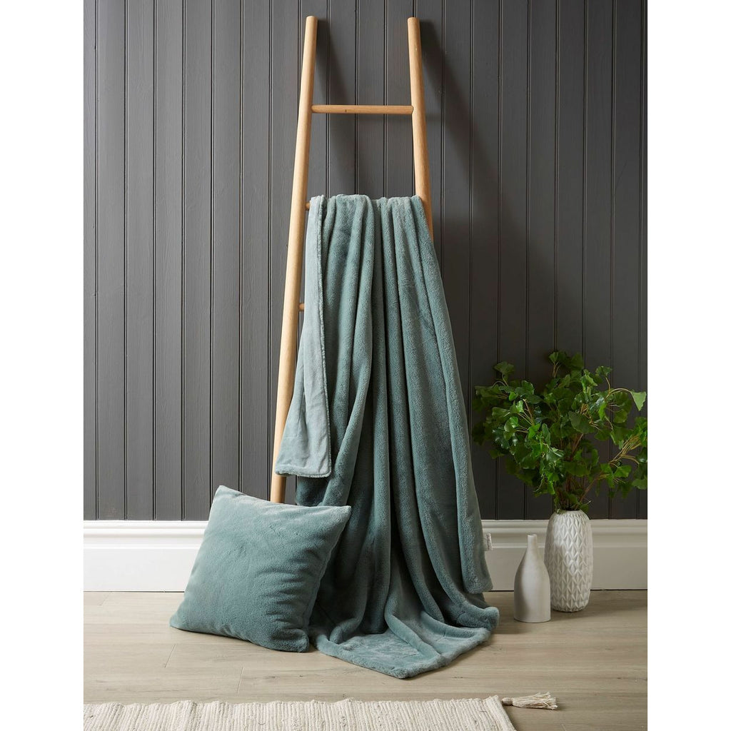 Bellissimo Chinchilla Faux Fur Throw Teal 130 x 180cm (7112251703464)